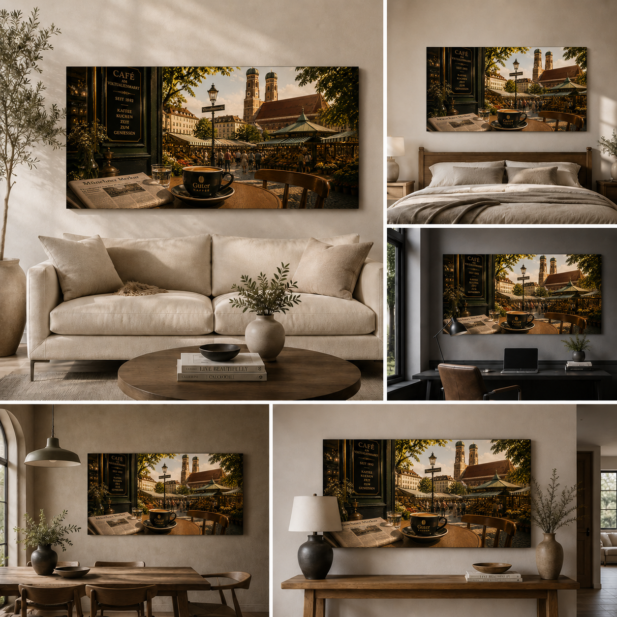 Guter Kaffee - Munich Coffee Wall Art | Instant Digital Download | Luxury European Café Printable | 60x30 Landscape Print
